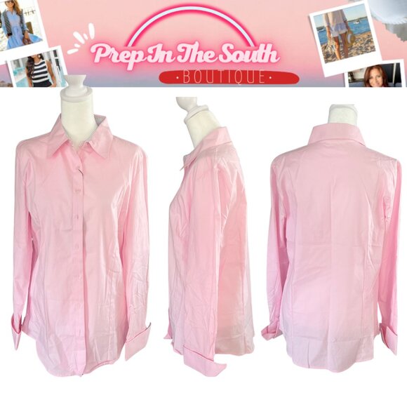 Beautiful Esabel C. Pink Button Down Dress Shirt NWT M - Picture 5 of 12